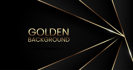 Abstract black and gold luxury background in vector.
