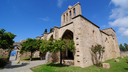 Fototapeta na wymiar Bellapais Monastery is in Kyrenia, Cyprus.