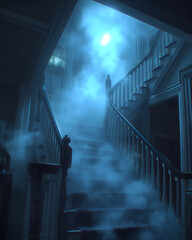 haunted house: misty staircase