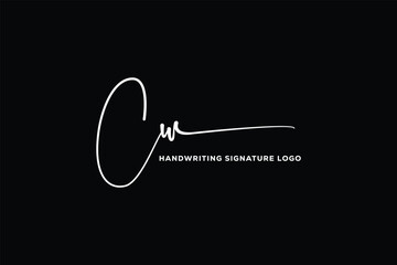 CW initials Handwriting signature logo. C W Hand drawn Calligraphy lettering Vector. CW letter real estate, beauty, photography letter logo design.