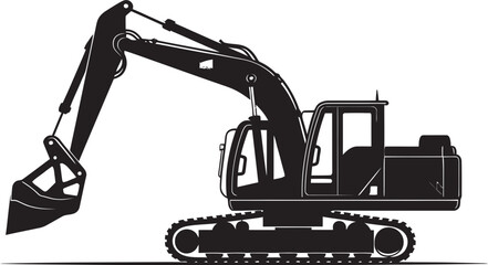 Construction Conqueror Excavator Design Element Mega Mover Vector Emblem of an Excavator