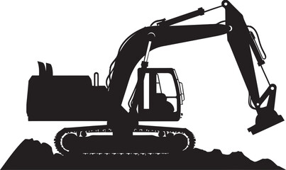 Dirt Dominator Vector Logo of an Excavator Earth Mover Pro Excavator Vector Icon