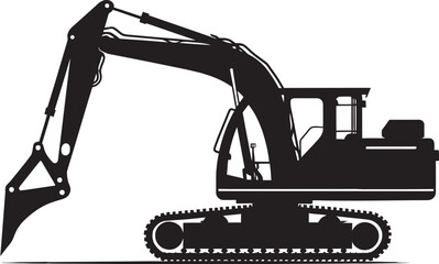 Earth Mover Pro Excavator Vector Icon Excavation Expert Vector Emblem of an Excavator