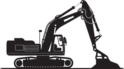 Mighty Digger Excavator Design Element Dirt Dominator Vector Logo of an Excavator