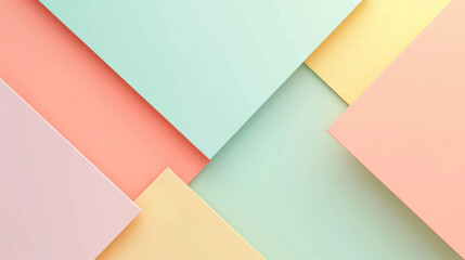 Fototapeta premium Pastel pink, mint green, light blue, yellow and orange box rectangle background vector presentation design. PowerPoint and Business background.