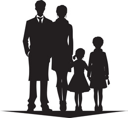 Eternal Embrace Family Vector Logo Masterpiece Heartfelt Harmony Vector Emblem of Happy Family