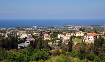 Fototapeta na wymiar A landscape view from the city of Kyrenia, Cyprus