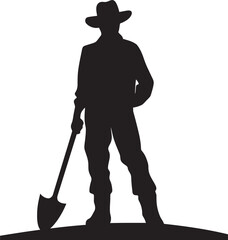 Cultivation Commander Farmer Design Emblem Field Maestro Vector Icon of Farmer Element