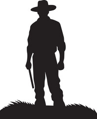 Crop Conductor Vector Emblem of Farmer Logo Agro Innovator Farmer Vector Design Element