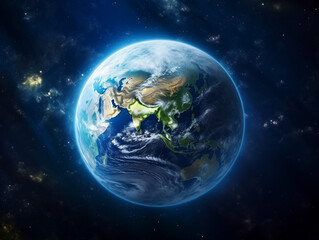 the earth in space