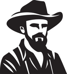 Green Thumb Genius Vector Iconic Farmer Design Rural Renaissance Farmer Vector Logo Masterpiece