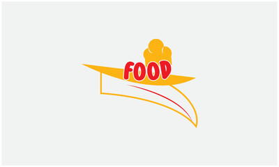 smile food logo design on isolated background, happy food logo design concept modern.