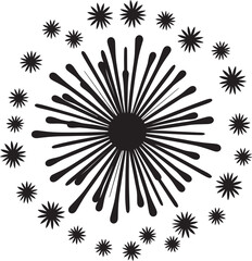 Luminosity Luxe Firework Vector Logo Emblem Blazing Beauty Vector Iconic Firework Design Element