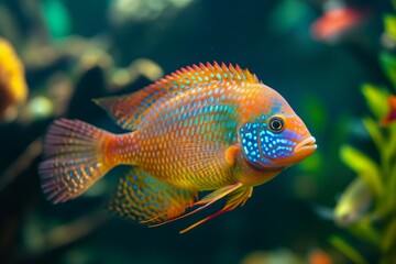 Obraz premium Vibrant Tropical Fish in Aquarium