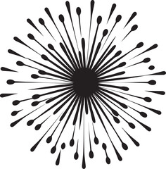 Starry Sparks Firework Vector Design Element Pyrotechnic Pizzazz Vector Iconic Firework Emblem