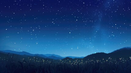 Naklejka premium Night sky with many stars. Milky Way background. Banner