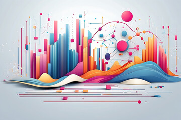 The latest data visualization, data science and visual management design concept