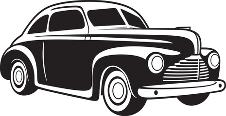 Dapper Drives Emblematic Element for Vintage Auto Doodle Old School Opulence Doodle Line Art Vector Logo