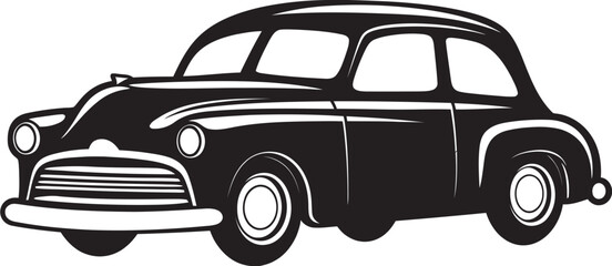 Sketchbook Symphony Emblematic Design for Doodle Line Art Dapper Drives Vintage Car Doodle Vector Logo Icon