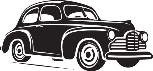 Time Honored Transport Iconic Element of Retro Car Rustic Rides Revival Doodle Line Art Emblematic Design