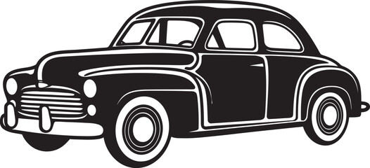 Hand Drawn Horsepower Vintage Car Doodle Emblematic Design Gentlemans Journey Iconic Vector Element for Classic Car