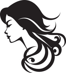 Timeless Radiance Vector Icon of Womans Face for Fashion Sublime Beauty Emblematic Element of Womans Face Vector Design