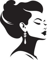 Effortless Beauty Emblematic Element of Womans Face Vector Design Divine Charm Vector Logo Design for Womans Face in Fashion