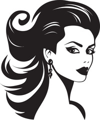 Timeless Tranquility Iconic Element of Womans Face in Beauty Vector Harmony in Features Womans Face Emblem for Fashion Vector Design