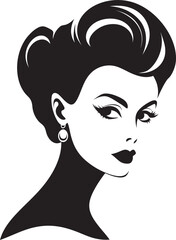 Sublime Beauty Emblematic Design for Womans Face Vector Captivating Charisma Vector Icon of Womans Face for Beauty