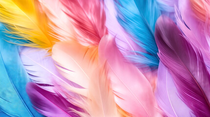pastel color background of Colored Feathers Texture