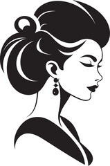 Radiant Grace Emblematic Element of Feminine Beauty Vector Design Sculpted Sophistication Iconic Beauty Element in Womans Face Vector