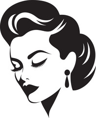 Effortless Beauty Emblematic Element for Womans Face in Beauty Vector Design Divine Charm Vector Logo for Womans Face in Fashion