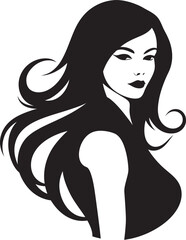 Timeless Radiance Iconic Fashion and Beauty Element Sculpted Serenity Vector Icon for Womans Face