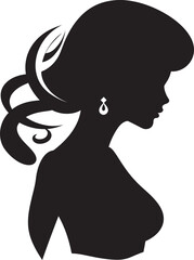 Ethereal Elegance Iconic Fashion and Beauty Emblem Refined Beauty Vector Icon for Womans Face