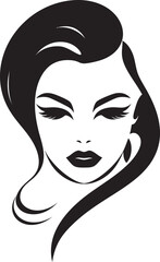 Chic Contours Fashion and Beauty Emblematic Design Divine Essence Vector Logo for Womans Face