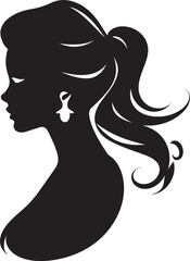 Timeless Radiance Iconic Fashion and Beauty Emblem Sculpted Serenity Vector Icon for Womans Face