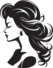 Flawless Features Womans Face Vector Icon Regal Radiance Iconic Fashion and Beauty Element