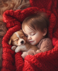 kids with little dog valentines day 