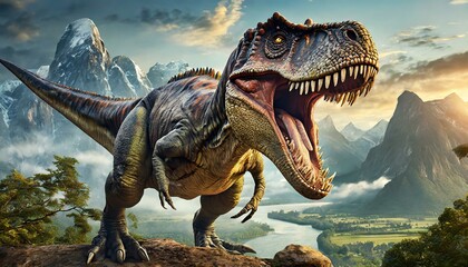 Tiranosaurio Rex, dinosaurio - obrazy, fototapety, plakaty