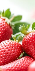Strawberry closeup. AI generated illustration