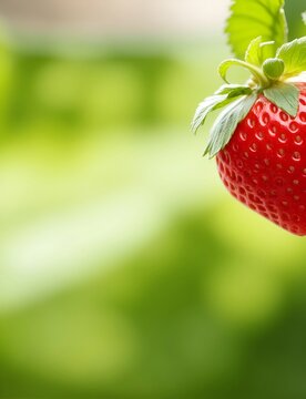 Strawberry closeup. AI generated illustration