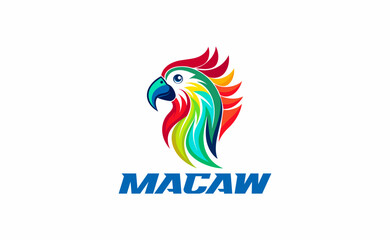Vibrant Macaw Logo Designs: Colorful Vector Logotypes, Stunning Macaw Design Templates, Gradient Bird Logos – Featuring Red Scarlet Macaw and Cockatoo. Explore Exquisite Parrot Logo Illustrations
