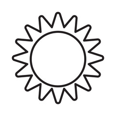 Sun line icon.
