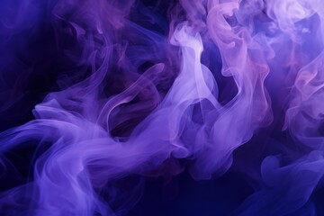 the texture of violet smoke, jets of lavender and pink colors float in the air. black background. - obrazy, fototapety, plakaty