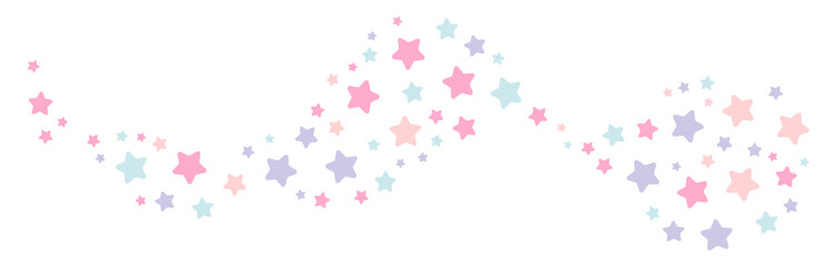 Pastel stars line simple. Vector illustration.	