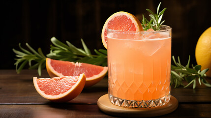 Grapefruit Tequila Cocktail in a glass
