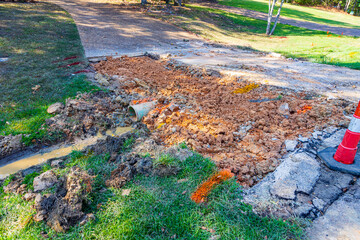 House Driveway being repaired from damage