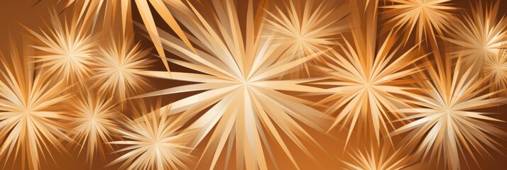 Caramel striking artwork featuring a seamless pattern of stylized minimalist starbursts