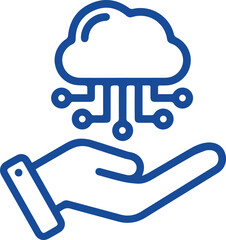 Cloud computing icon logo, iCloud icon vector art, Server system vector art