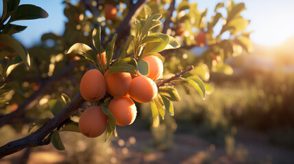 apricots on a tree